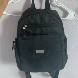 Black small travel backpack